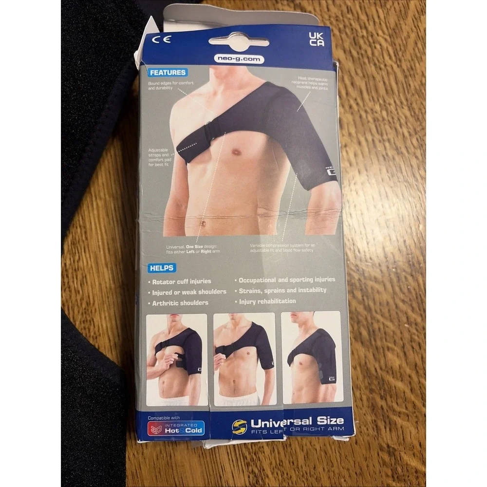 NEO G EASY-FIT SHOULDER SUPPORT UNIVERSAL SIZE LEFT OR RIGHT ARM NEW-OPEN BOX - Picture 3 of 4